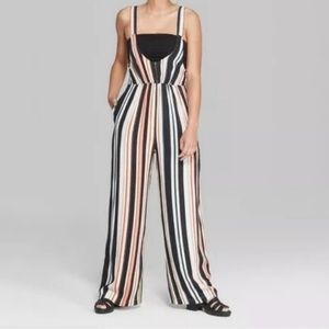 Wild Fable Striped Multicolor Jumpsuit - M